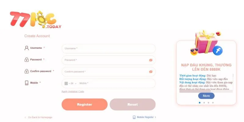 Điểm danh ưu điểm, đặc quyền khi đăng ký 77LOC 