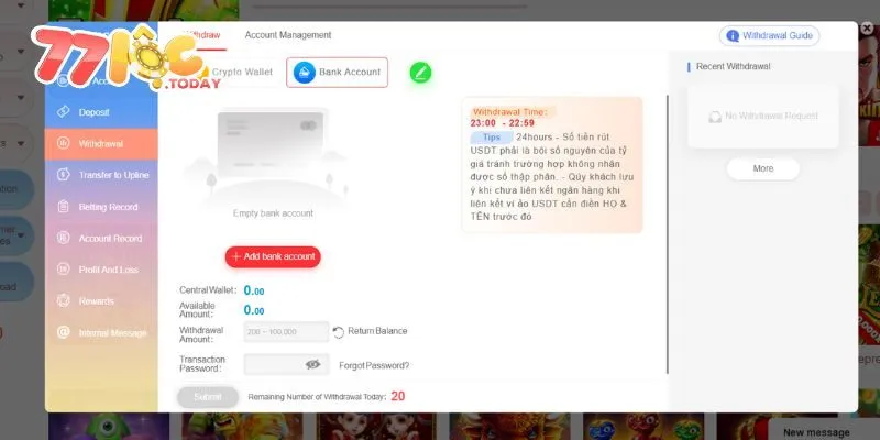Hướng Dẫn Rút Tiền 77loc Về Bằng 2 Phương Thức 3 Chọn kênh thanh toán phù hợp nhằm tạo sự linh hoạt, tiện lợi